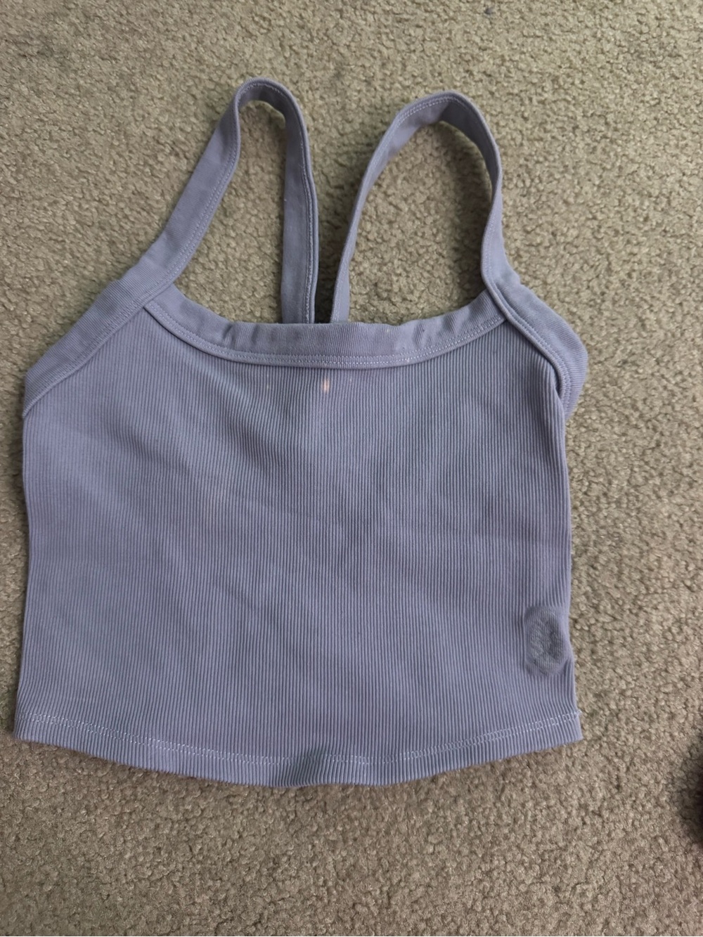 Free people Lavender Ribbed Crop Tank Top